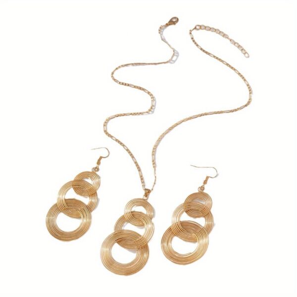 Set colier si cercei handmade Golden Spirals